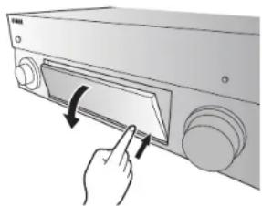 YAMAHA RXA2070 - Ouverture et fermetre du volet du panneau avant - 1