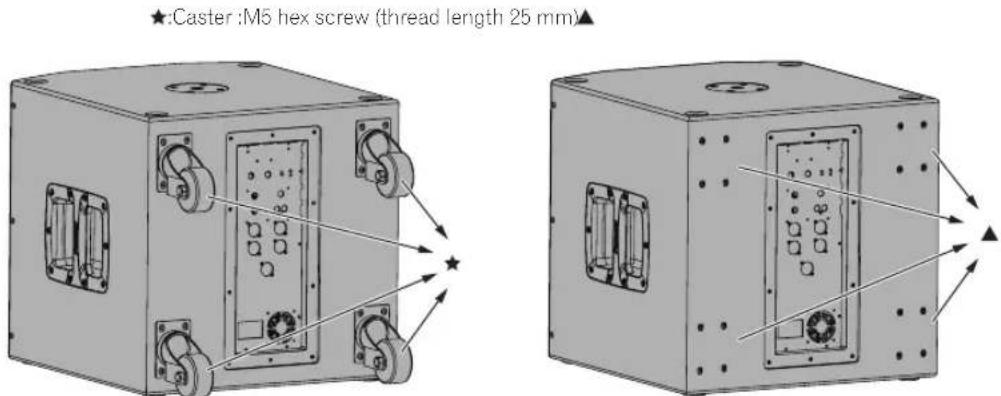 PIONEER HDJX10 - Casters of the subwoofer model - 1