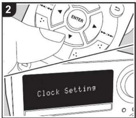 ONKYO CS375D - Réglage de l'heure / Utilisation de l'alarme pour démarrer la lecture - 2