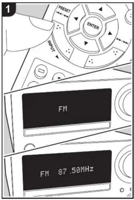 ONKYO CS375D - Écoute de la radio FM - 1