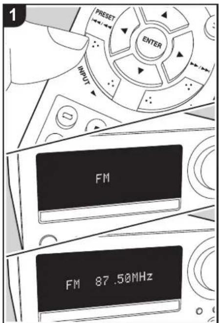 ONKYO CS375D - Listening to the FM Radio - 1