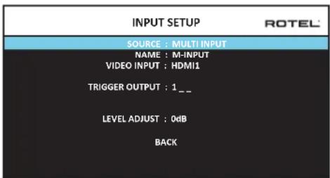 ROTEL RAP1580 - Configuration des Entrées (Input Setup) - 2