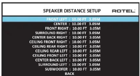 ROTEL RAP1580 - HacTpoIka pacCToHm/3aIepKk Do AC -Speaker Distance/Delay Setup - 1