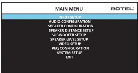 ROTEL RAP1580 - HAUPTMENUE - 1