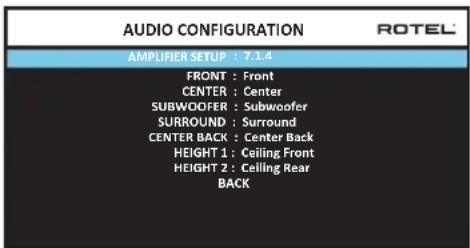 ROTEL RAP1580 - Audio Configuration - 1