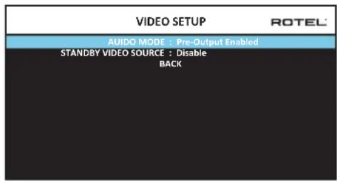 ROTEL RAP1580 - Configurar Video (Video Setup) - 1