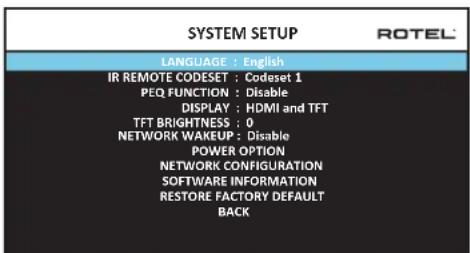 ROTEL RAP1580 - System Setup - 1