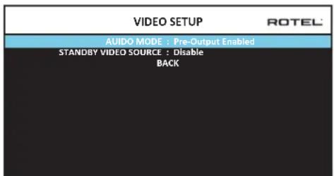 ROTEL RAP1580 - Videoinställningar - 1