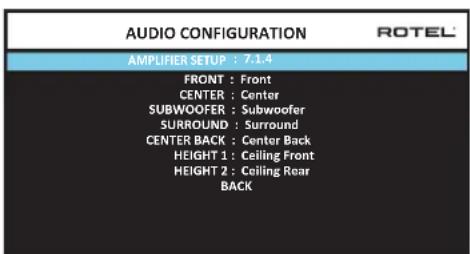 ROTEL RAP1580 - Configuration de Audio - 1
