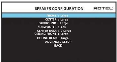 ROTEL RAP1580 - KoHpynpobAHne akyctuuecknx cntem - Speaker Configuration - 1