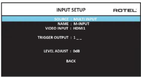 ROTEL RAP1580 - Configuración de la Entrada Multi - 1