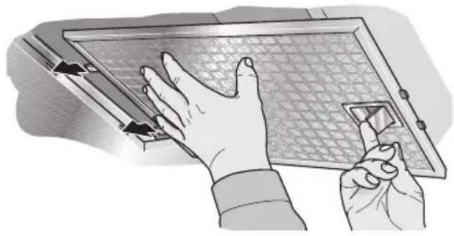 NEFF IBF 7257 N I72F57N0 - Removing and installing the metal-mesh grease filters - 1