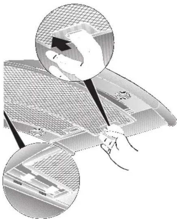 NEFF I89D55N0 - Aus- und Einbauen der Metall-Fettfilter: - 1