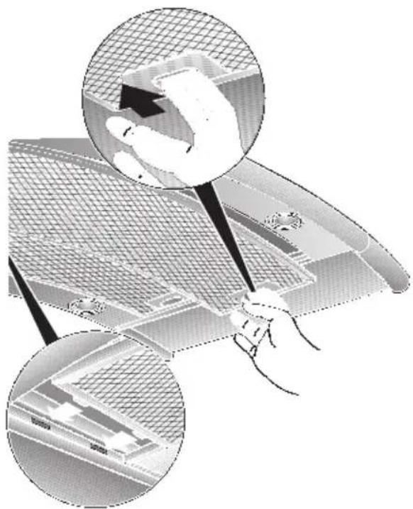 NEFF I89D55N0 - Metalen vetfilters verwijderen en aanbrengen: - 1