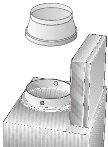 NEFF I89D55N0 - Aansluiting luchtafvoerpijp  120 mm: - 1