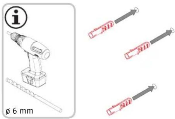 ABUS KeyGarage 797 - Drill holes and insert dowels. - 1