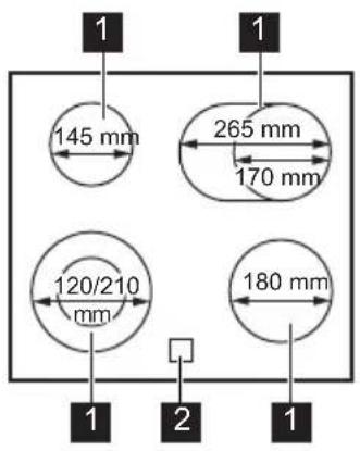 PROGRESS PES6061E - Description de la table de cuisson - 1