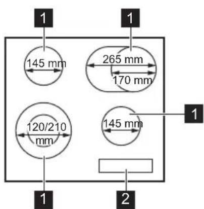 PROGRESS PAS6060E - Cooking surface layout - 1