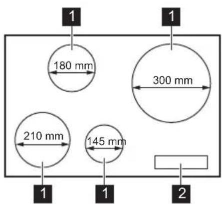 PROGRESS PAI8100F - Indeling kookplaat - 1