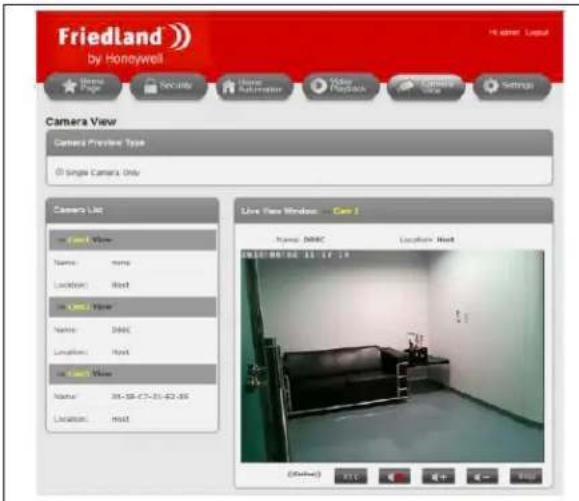 FRIEDLAND HIS5A - Visualización en directo de la CAMERA - 1