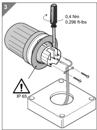 3 0,4 Nm 0.296 ft-lbs IP 65