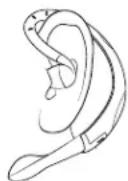 JABRA BT200 - Position du casque de communication sur l'oreille - 2