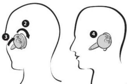 JABRA BT100 - Befestigung des Headsets am Ohr - 2