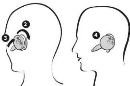 JABRA BT100 - Colocacion del auricular en la oreja - 2