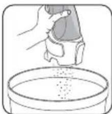 Töm dammbehällaren 4