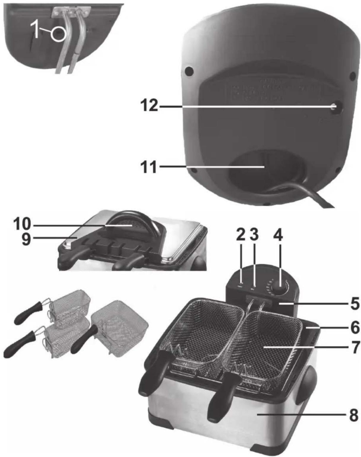 BOMANN FR 1210 - Übersicht der Bedienelemente - 1