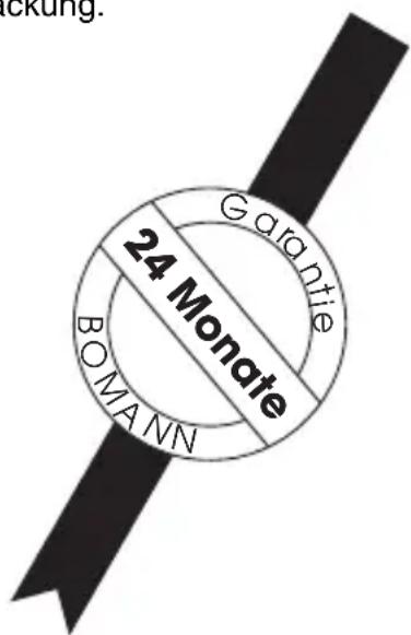 BOMANN CB 580 - Garantie-Urkunde - 1