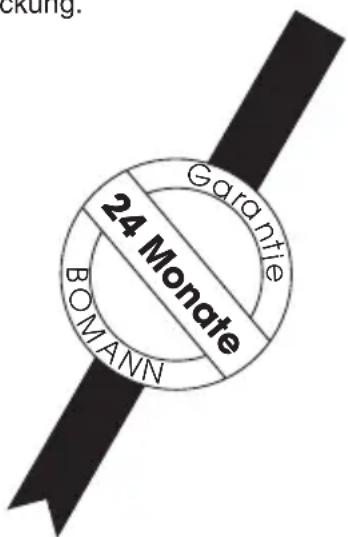 BOMANN CB 1303 - Garantie-Urkunde - 1