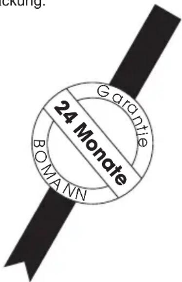BOMANN CB 225 - Garantie-Urkunde - 1