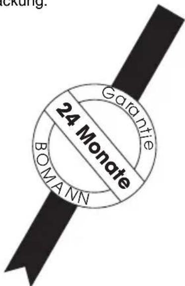 BOMANN CB 740 - Garantie-Urkunde - 1
