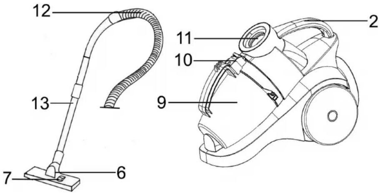 BOMANN BS 986 CB - Ubersicht der Bedienelemente - 1