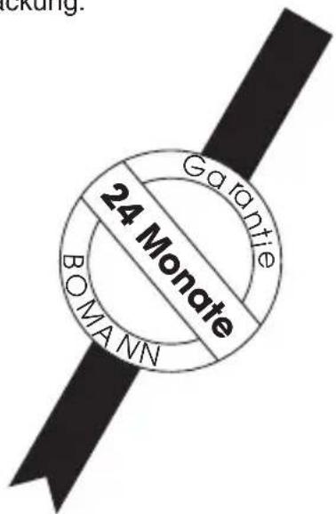BOMANN CB 316 - Garantie-Urkunde - 1