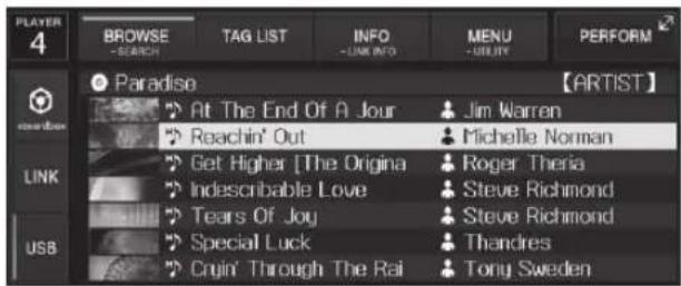 PIONEER XDJ1000 - Afspelen van media die verbonden zijn met of ingebracht zich in dit toestel - 1