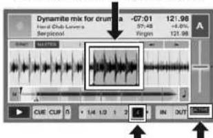 HERCULES DJConsole RMX2 - Zones de boucles dans l'interface de Traktor LE 2 - 1