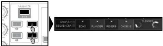 Loops / Fx SAMPLER SEQUENCER ECHO FLANGER REVERB CHORUS FLANGER