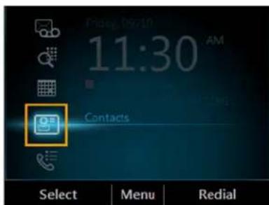 POLYCOM CX600 - Pour afficher la carte d'un contact : - 1