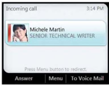 POLYCOM CX600 - Pour gérer un appel entrant : - 1