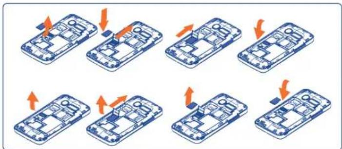 ALCATEL 4010 - Installer et retirer la carte microSD - 1