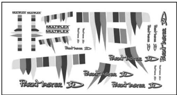 MULTIPLEX Kit ParkMaster 3D - Gouvernes affectées aux commandes de la radiocommande. - 2