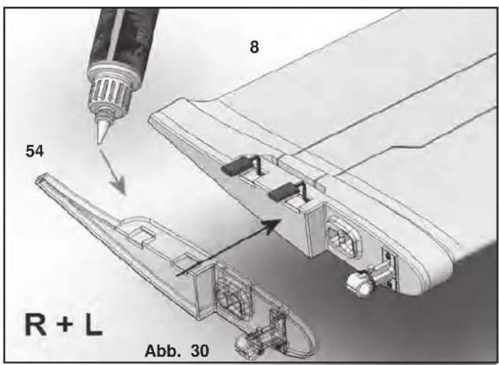 MULTIPLEX Heron - Renforcer et libreer les ailerons + flaps - 29