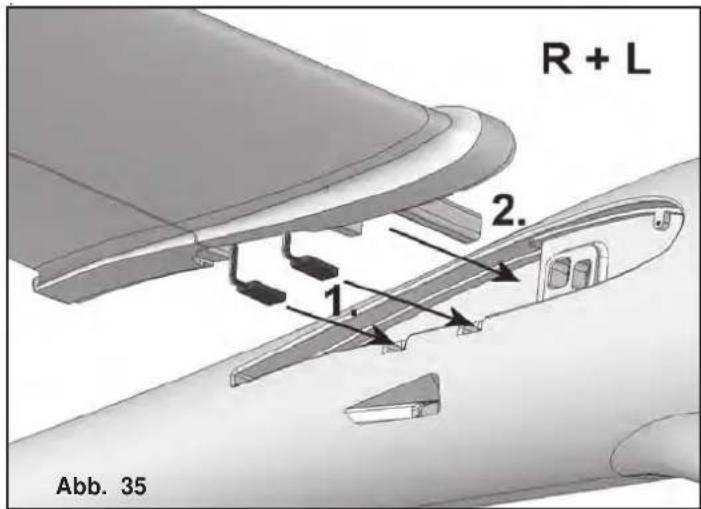 MULTIPLEX Heron - Renforcer et libreer les ailerons + flaps - 34