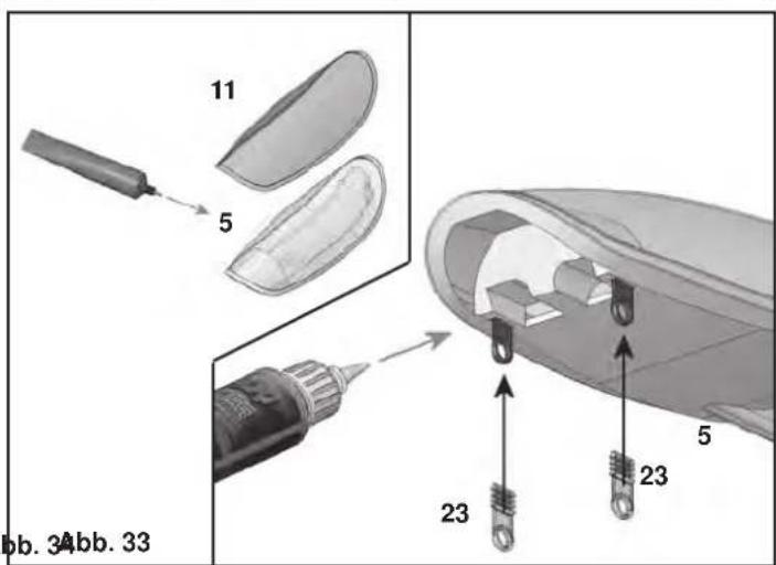MULTIPLEX Heron - Renforcer et libreer les ailerons + flaps - 33