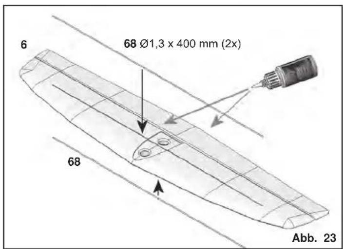 MULTIPLEX Heron - Renforcer et libreer les ailerons + flaps - 22