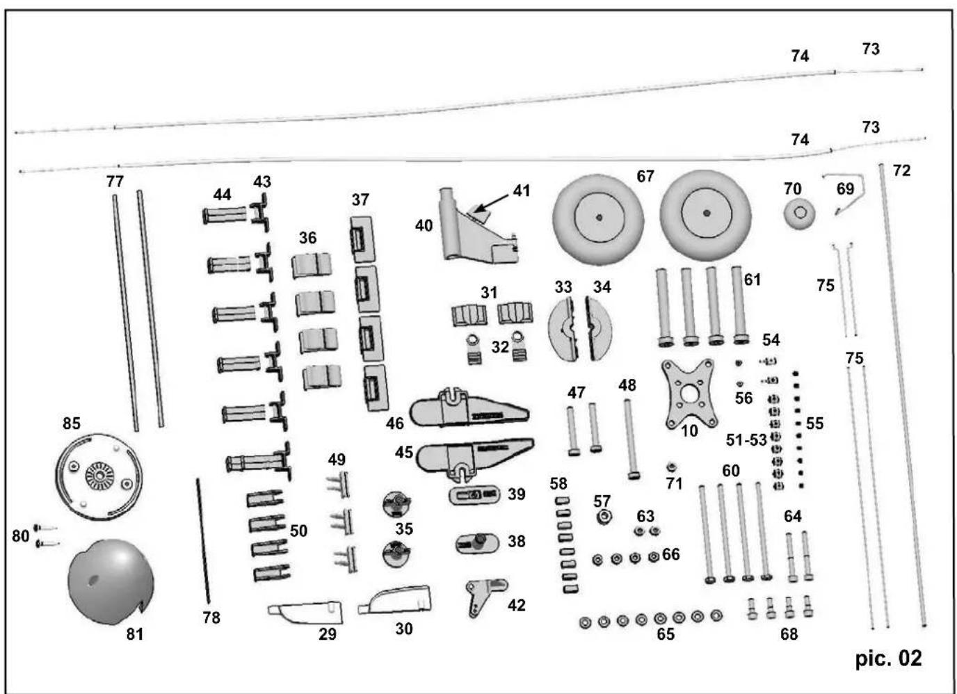 MULTIPLEX BK Rockstar - Montage du train d'atterrissage (KIT+RR) - 2