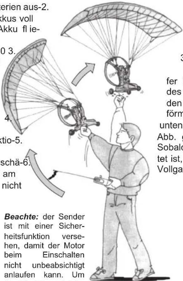 GRAUPNER Sky Surfer 2.0 RTF - Überprüfung vor dem Flug: - 2
