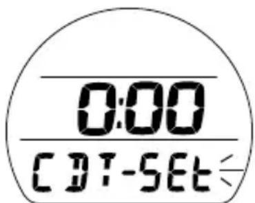 OCEANIC Veo 2.0 - Réglage du minuteur de compte à rebours : paramètres affichés (fig.91) - 1